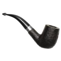 Dunhill Shell Briar White Spot Bent Billiard with Silver (120) (F/T) (3169) (2021)