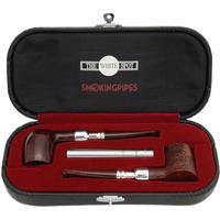 Dunhill SPC Two Pipe Set Cumberland/Chestnut with Silver Spigot (with Tamper and Ventage Case)