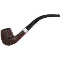 Peterson Junior Rusticated Nickel Mounted Bent Billiard Fishtail