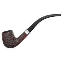 Peterson Junior Rusticated Nickel Mounted Bent Billiard Fishtail