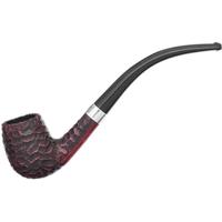 Peterson Junior Rusticated Nickel Mounted Bent Billiard Fishtail