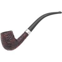 Peterson Junior Rusticated Nickel Mounted Bent Billiard Fishtail