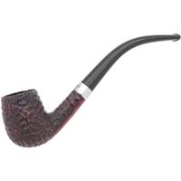 Peterson Junior Rusticated Nickel Mounted Bent Billiard Fishtail