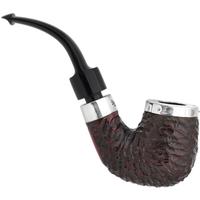 Peterson House Pipe Rusticated Silver Cap Bent P-Lip