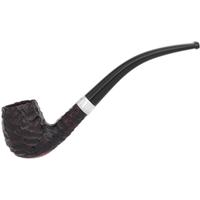 Peterson Junior Rusticated Nickel Mounted Bent Billiard Fishtail