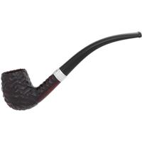 Peterson Junior Rusticated Nickel Mounted Bent Billiard Fishtail