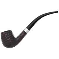 Peterson Junior Rusticated Nickel Mounted Bent Billiard Fishtail
