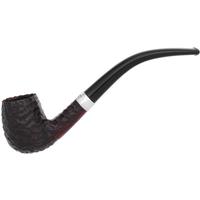 Peterson Junior Rusticated Nickel Mounted Bent Billiard Fishtail