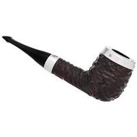 Peterson House Pipe Rusticated Silver Cap Billiard P-Lip