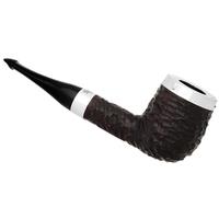 Peterson House Pipe Rusticated Silver Cap Billiard P-Lip