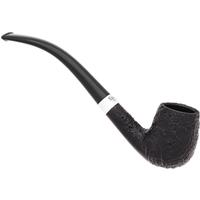 Peterson Junior Sandblasted Silver Mounted Bent Billiard Fishtail