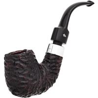 Peterson House Pipe Rusticated Bent Billiard P-Lip