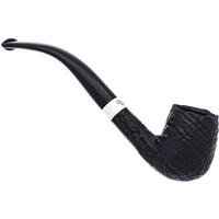 Peterson Junior Sandblasted Silver Mounted Bent Billiard Fishtail