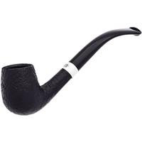 Peterson Junior Sandblasted Silver Mounted Bent Billiard Fishtail
