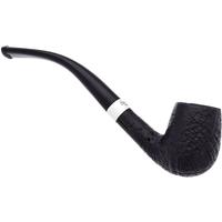 Peterson Junior Sandblasted Silver Mounted Bent Billiard Fishtail