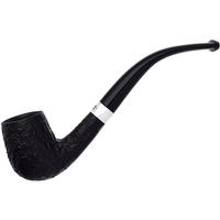 Peterson Junior Sandblasted Silver Mounted Bent Billiard Fishtail