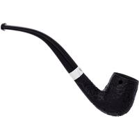 Peterson Junior Sandblasted Silver Mounted Bent Billiard Fishtail