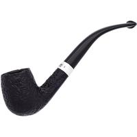 Peterson Junior Sandblasted Silver Mounted Bent Billiard Fishtail