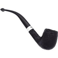 Peterson Junior Sandblasted Silver Mounted Bent Billiard Fishtail