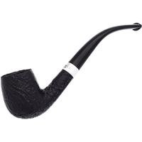 Peterson Junior Sandblasted Silver Mounted Bent Billiard Fishtail