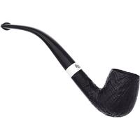 Peterson Junior Sandblasted Silver Mounted Bent Billiard Fishtail