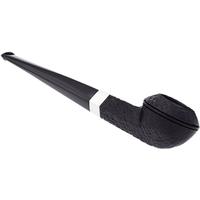 Peterson Junior Sandblasted Silver Mounted Straight Bulldog Fishtail