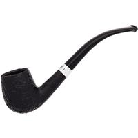Peterson Junior Sandblasted Silver Mounted Bent Billiard Fishtail