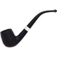 Peterson Junior Sandblasted Silver Mounted Bent Billiard Fishtail