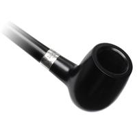 Peterson Churchwarden Ebony Silver Mounted Barrel Fishtail