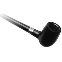 Peterson Churchwarden Ebony Silver Mounted Barrel Fishtail