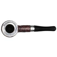 Peterson House Pipe Sandblasted Silver Cap Billiard P-Lip