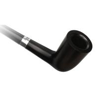 Peterson Churchwarden Ebony Silver Mounted Dublin Fishtail