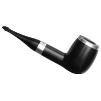 Peterson House Pipe Ebony Silver Cap Billiard P-Lip