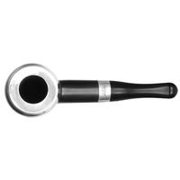Peterson House Pipe Ebony Silver Cap Billiard P-Lip