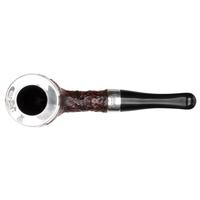 Peterson House Pipe Rusticated Silver Cap Billiard P-Lip