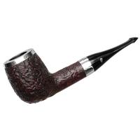 Peterson House Pipe Sandblasted Silver Cap Billiard P-Lip