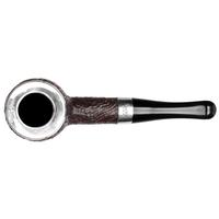 Peterson House Pipe Sandblasted Silver Cap Billiard P-Lip