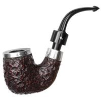 Peterson House Pipe Rusticated Silver Cap Bent P-Lip