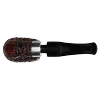 Peterson House Pipe Rusticated Silver Cap Bent P-Lip