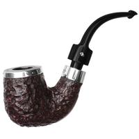Peterson House Pipe Rusticated Silver Cap Bent P-Lip