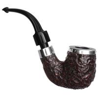 Peterson House Pipe Rusticated Silver Cap Bent P-Lip