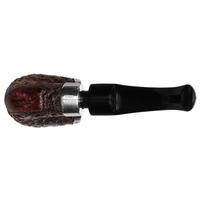 Peterson House Pipe Rusticated Silver Cap Bent P-Lip
