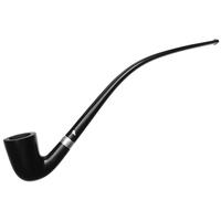 Peterson Churchwarden Ebony Silver Mounted (D16) Fishtail