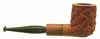 Radice Twin Bore Oil Cured Bark Billiard with Briar Shank Extension (O)