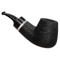 Radice Sandblasted Morta Aero Reverse Calabash Bent Brandy with Antler and Tamper