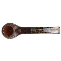 Savinelli Punto Oro Gold Limited Edition Sandblasted Brown-Blue Stem (628)