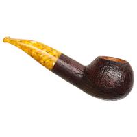 Savinelli Punto Oro Gold Limited Edition Sandblasted Miele Stem (320 KS)