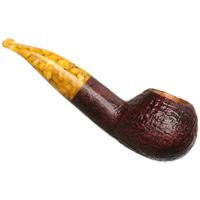 Savinelli Punto Oro Gold Limited Edition Sandblasted Miele Stem (320 KS)