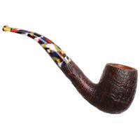 Savinelli Punto Oro Gold Limited Edition Sandblasted Arlecchino Stem (606 KS)