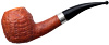 Savinelli Milano Handmade Sandblasted Bent Apple with Silver (6mm)